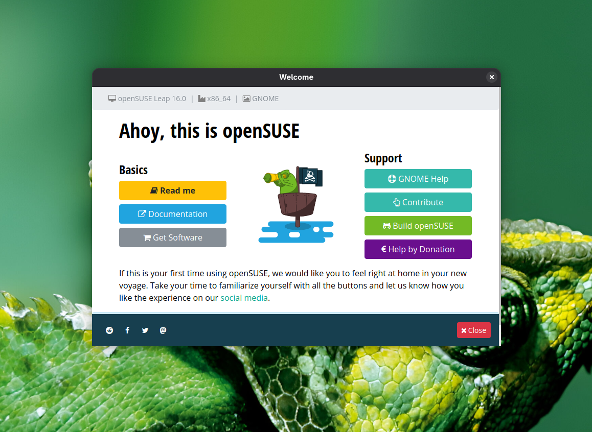 openSUSE Welcome 迎来全新改版